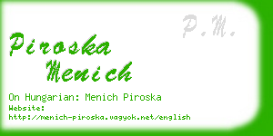 piroska menich business card